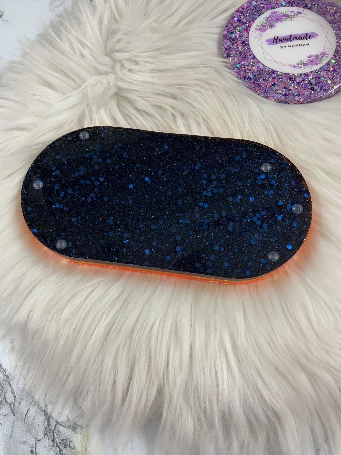 Orange & Navy Trinket Tray