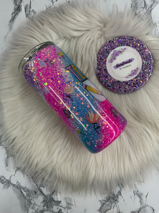 15oz Teacher Tumbler- Screw on Lid