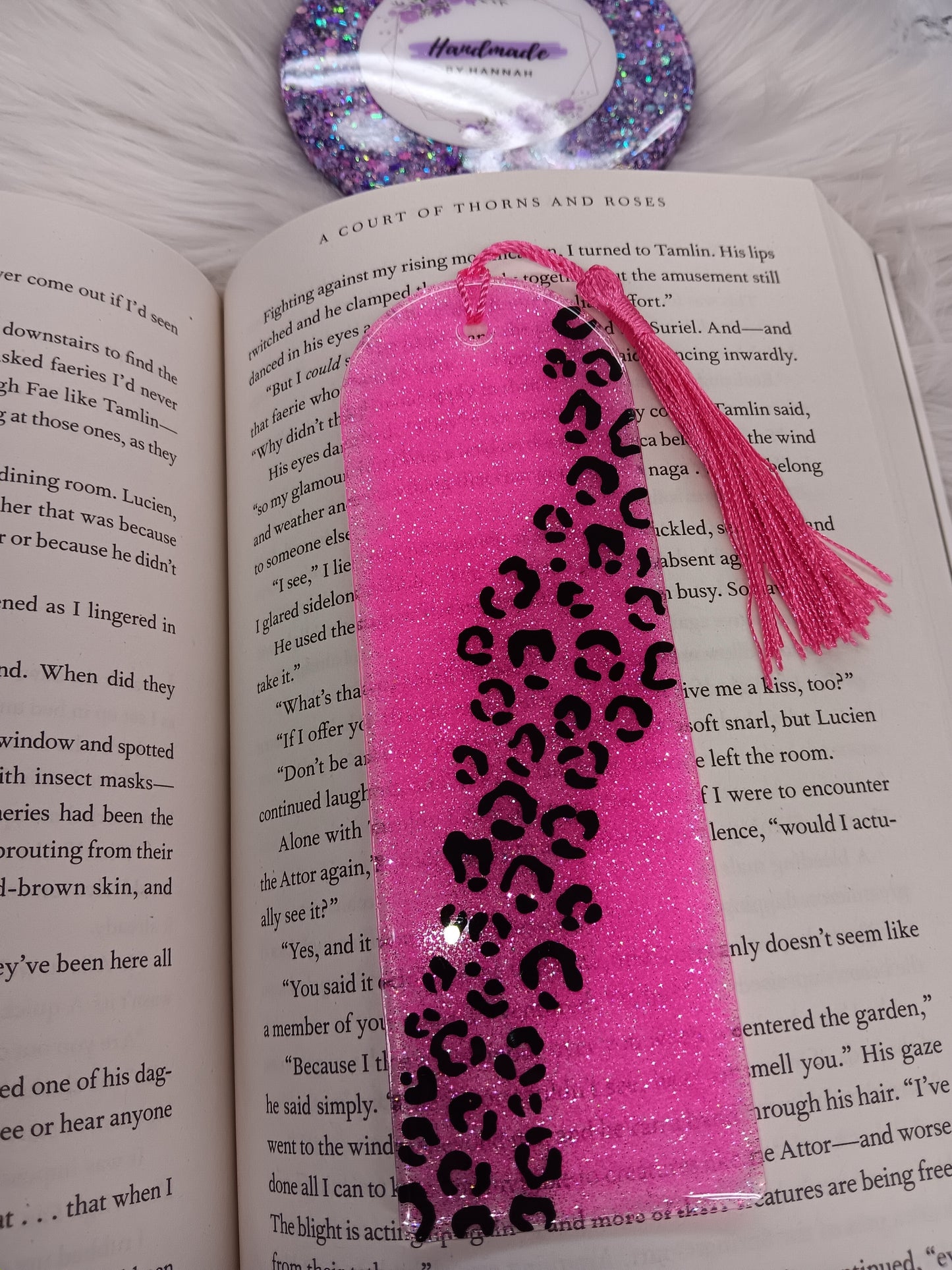 Pink Leopard Bookmark
