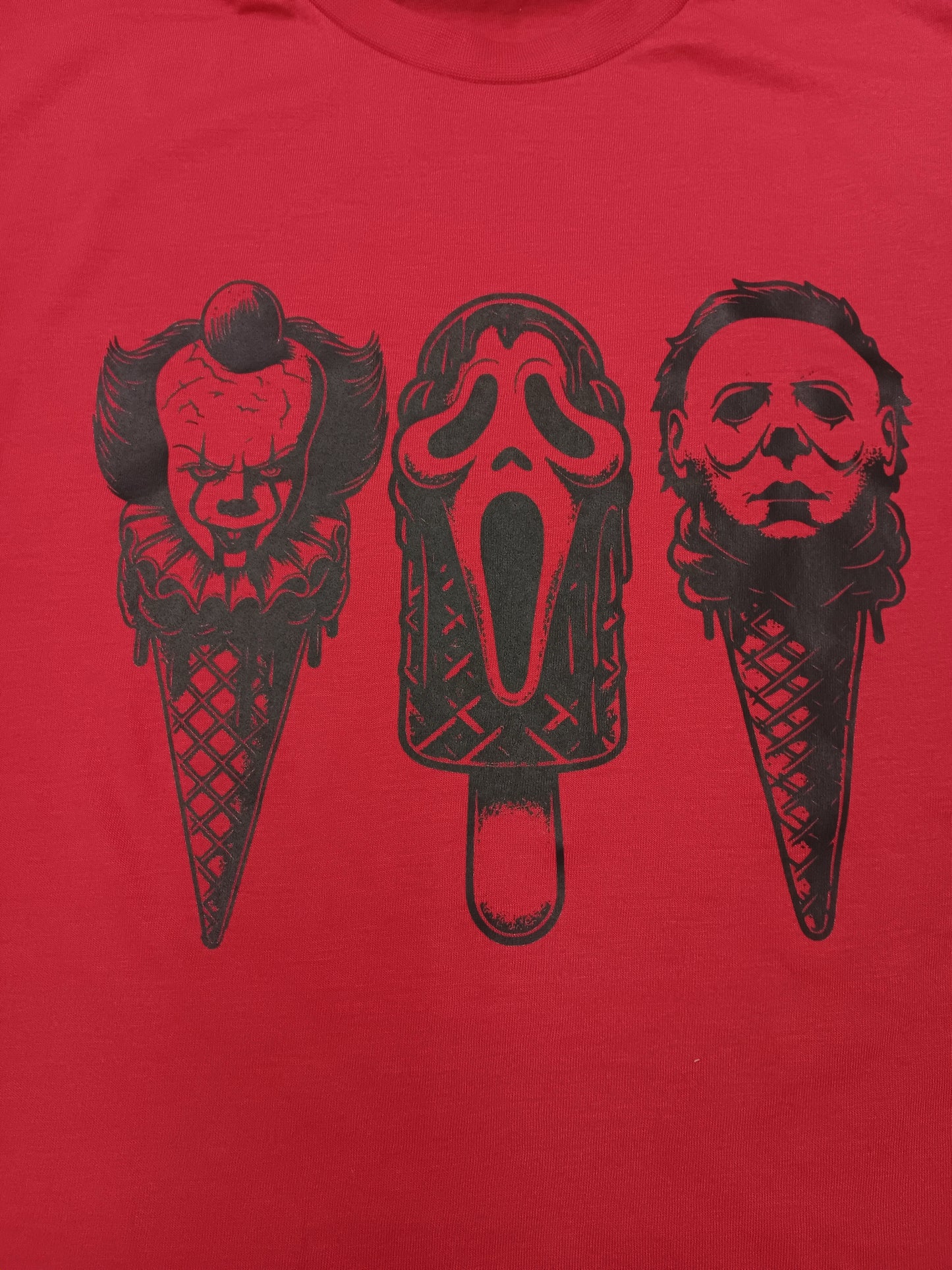Adult XL- Horror Ice Cream (Red Unisex Fit)