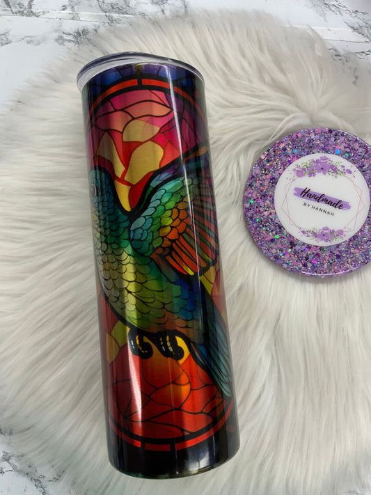 Hummingbird Stained Glass Sublimated 20oz Tumbler