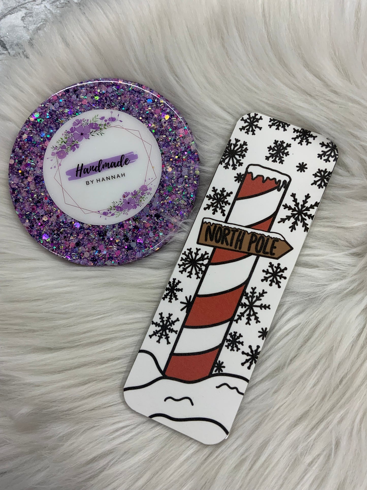 North Pole- Laminated Bookmark
