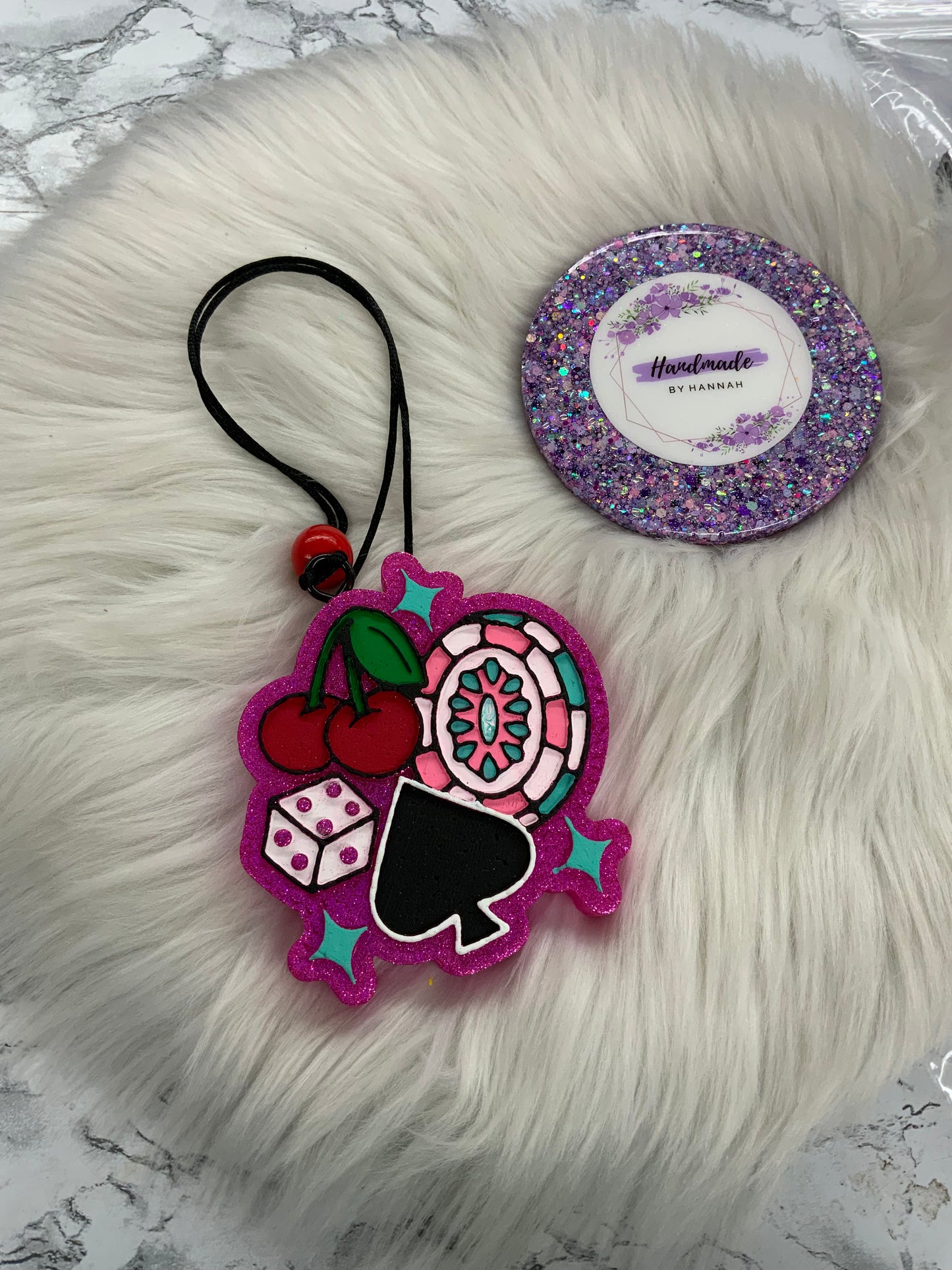 Cherries Dice Spade Car Freshie | Scent: Rhinestone Cowgirl