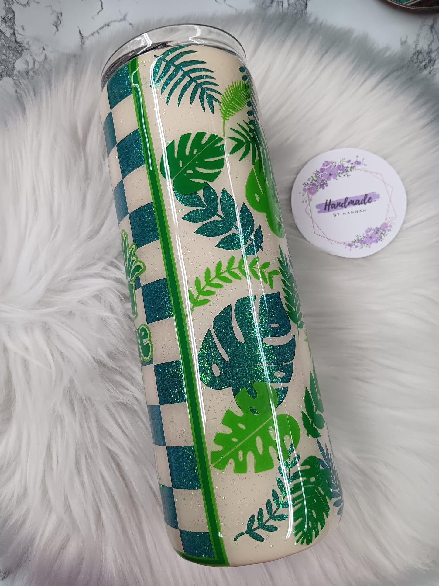 Plants 20 oz Skinny | Vintage Vibes- Tan & Green