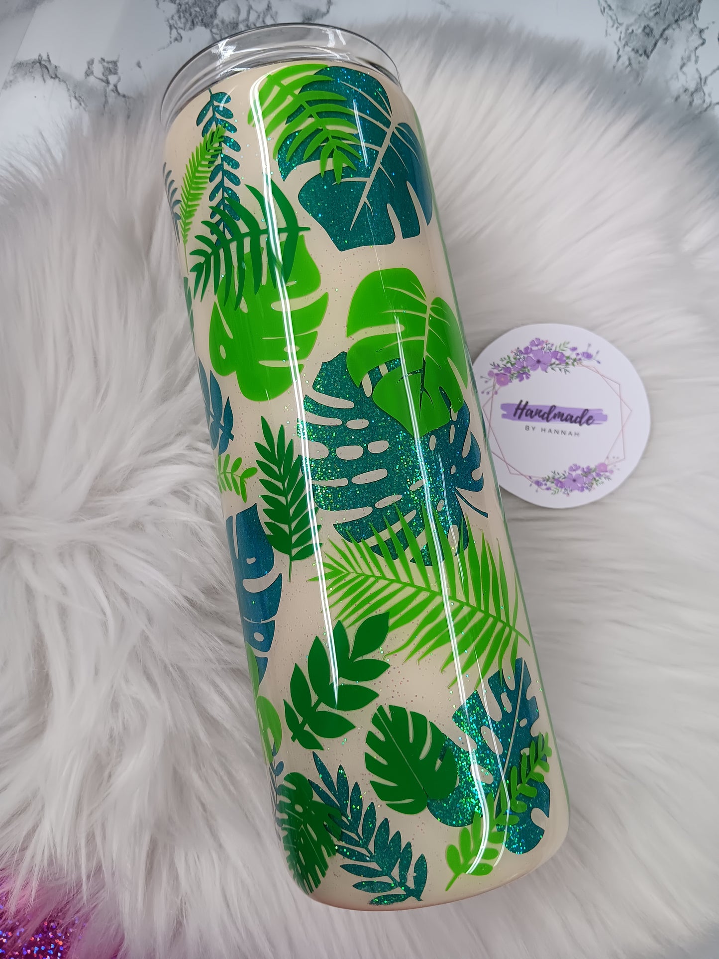 Plants 20 oz Skinny | Vintage Vibes- Tan & Green