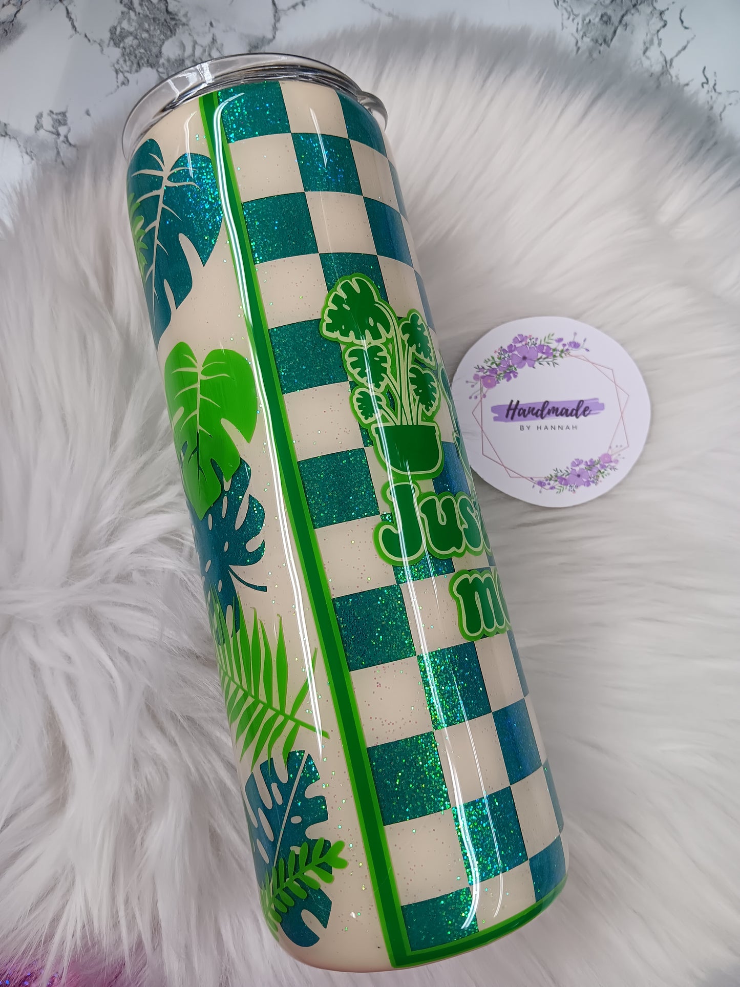 Plants 20 oz Skinny | Vintage Vibes- Tan & Green