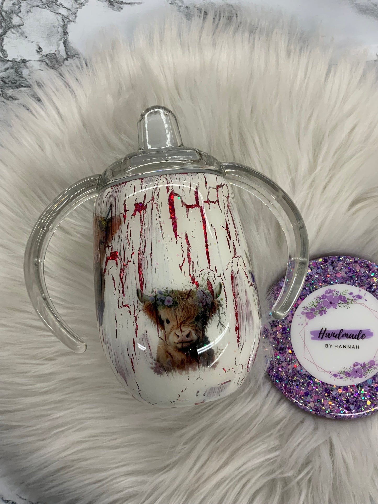 8oz Cow Sippy Cup Tumbler