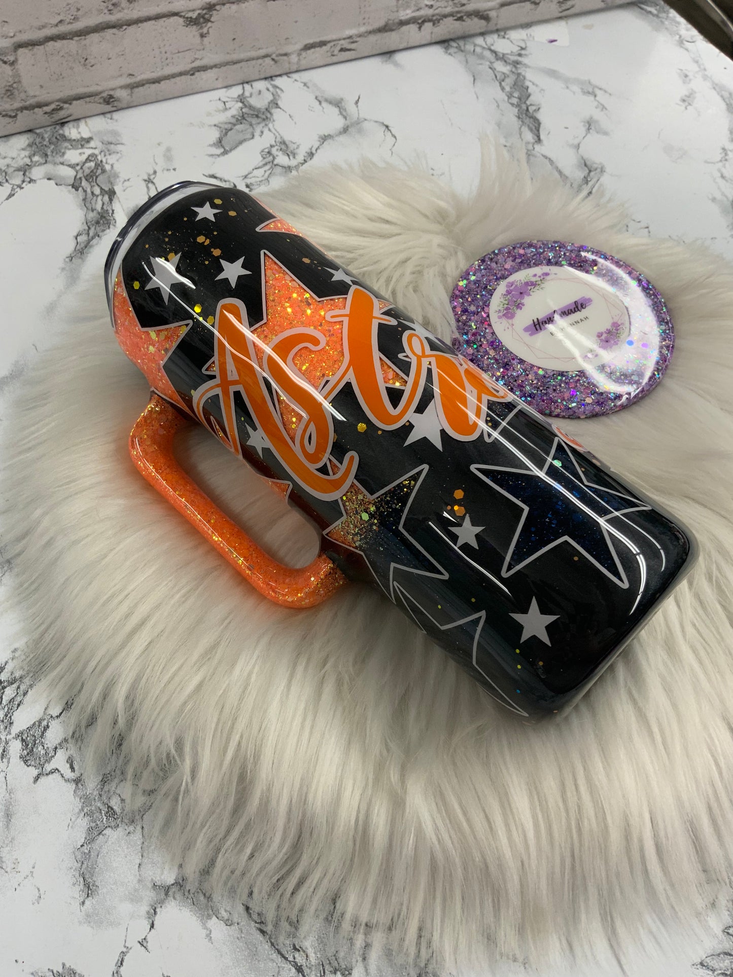 20oz with handle- Baseball Team Theme with Stars