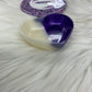 White & Purple Heart Trinket Dish