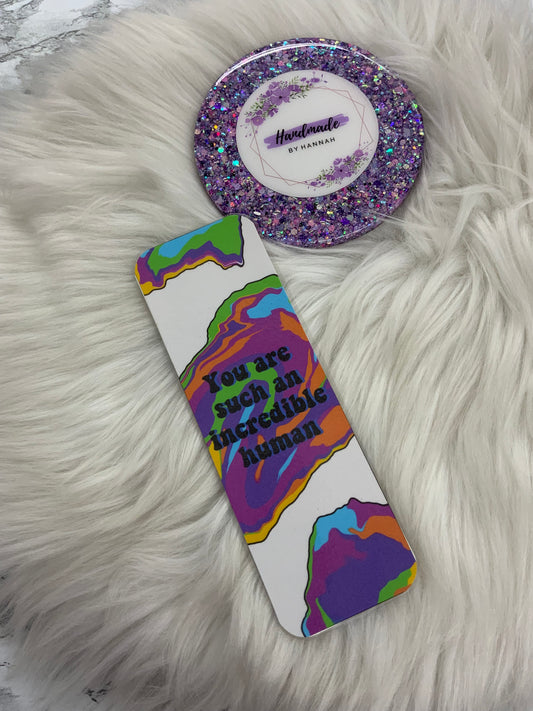 “You are such an incredible human” Laminated Bookmark