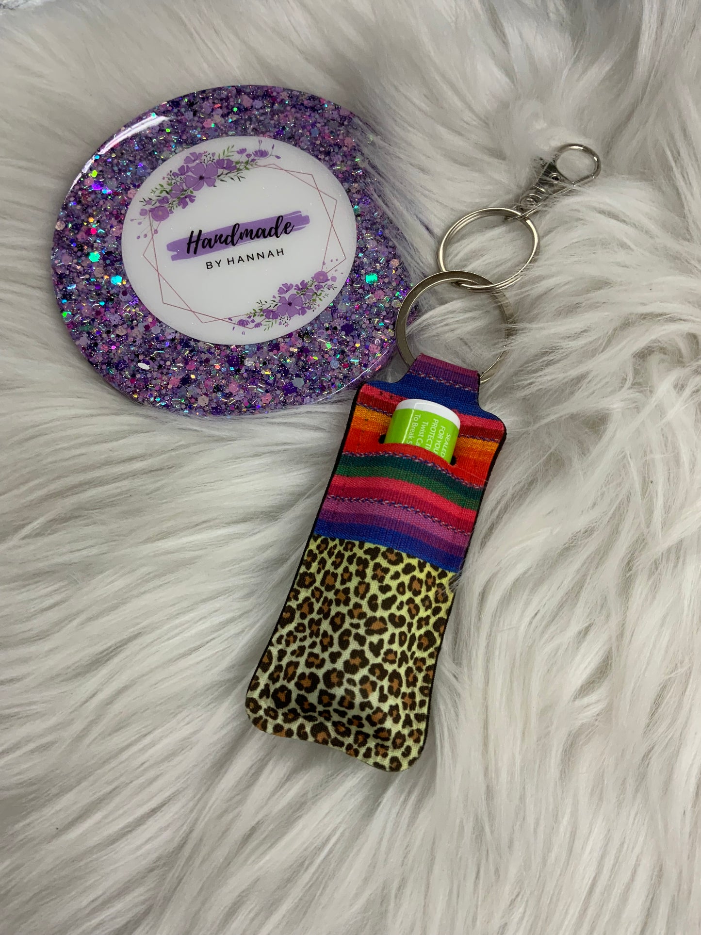 Leopard/Serape Chapstick Holder