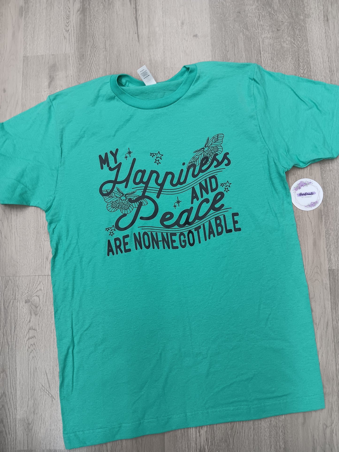 Adult Medium-My Happiness & Peace Are Non-negotiable (Mint Color- Unisex Fit)