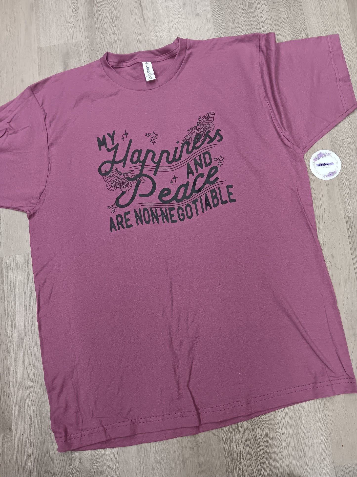 Adult XL-My Happiness & Peace Are Non-negotiable (Mauve-Unisex Fit)