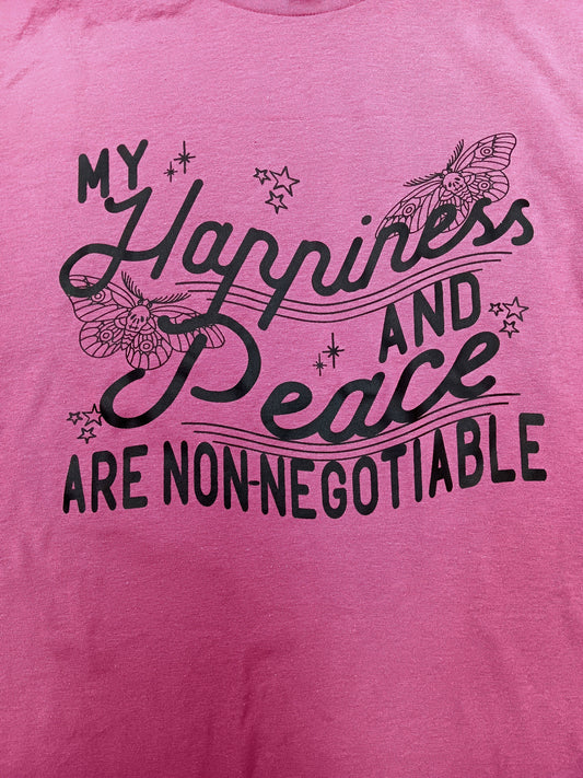 Adult XL-My Happiness & Peace Are Non-negotiable (Mauve-Unisex Fit)