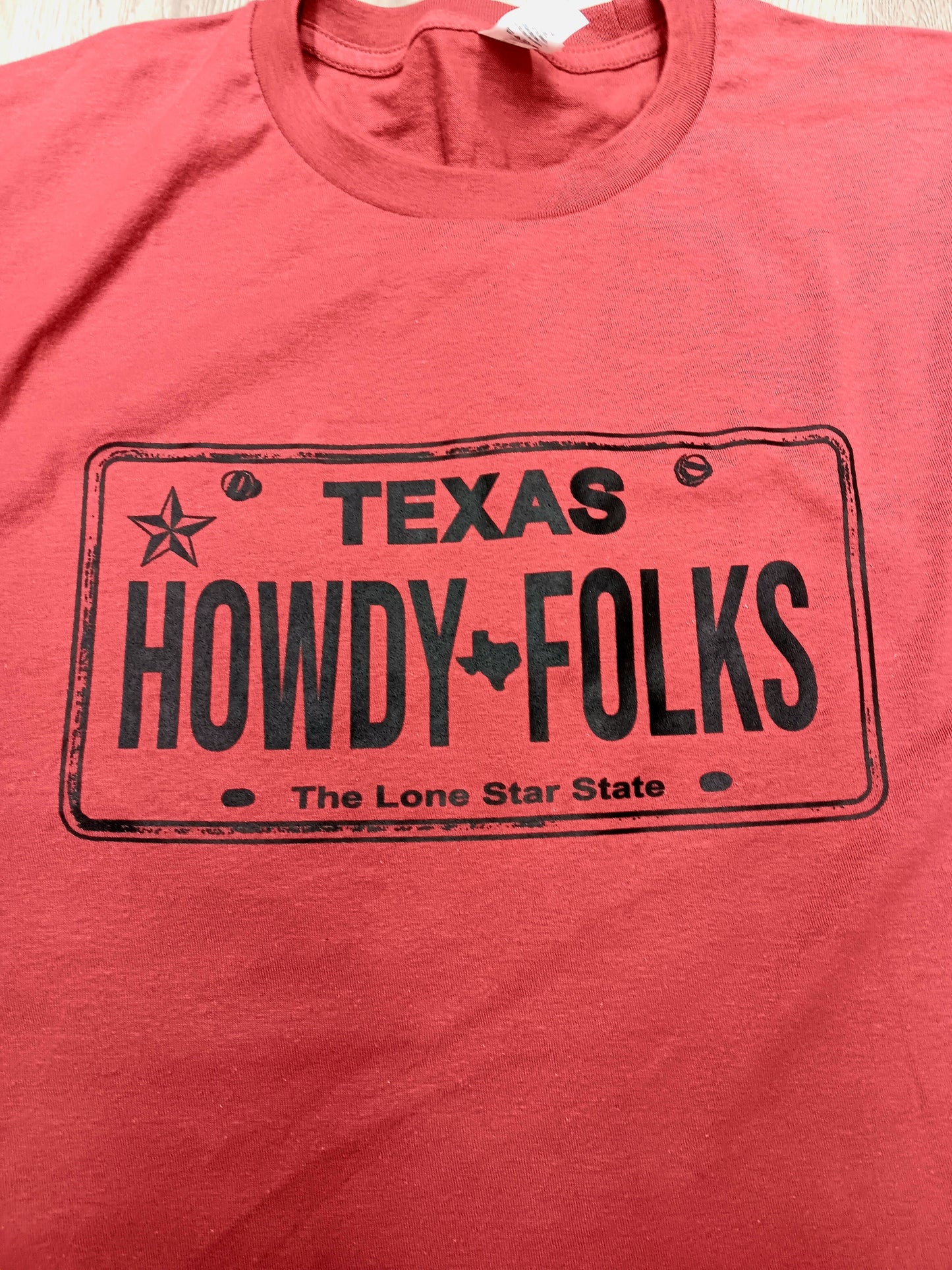 Adult XL-Howdy Folks (Terracotta-Unisex Fit)