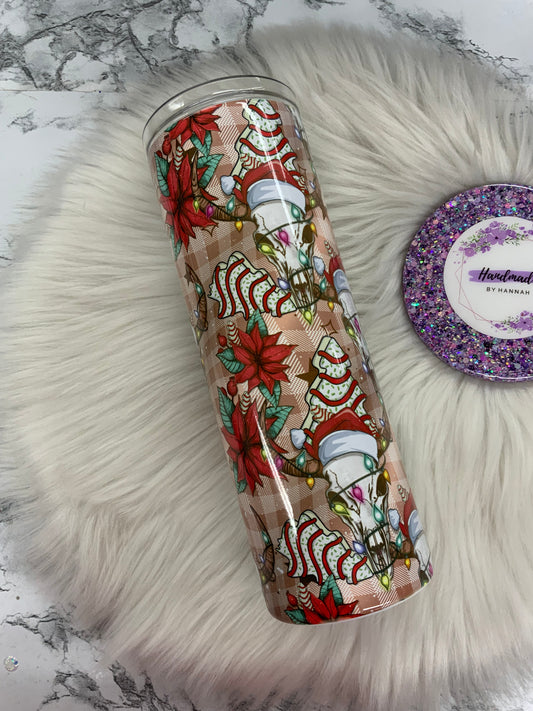 Western Christmas Cake 20oz Sublimated Tumbler