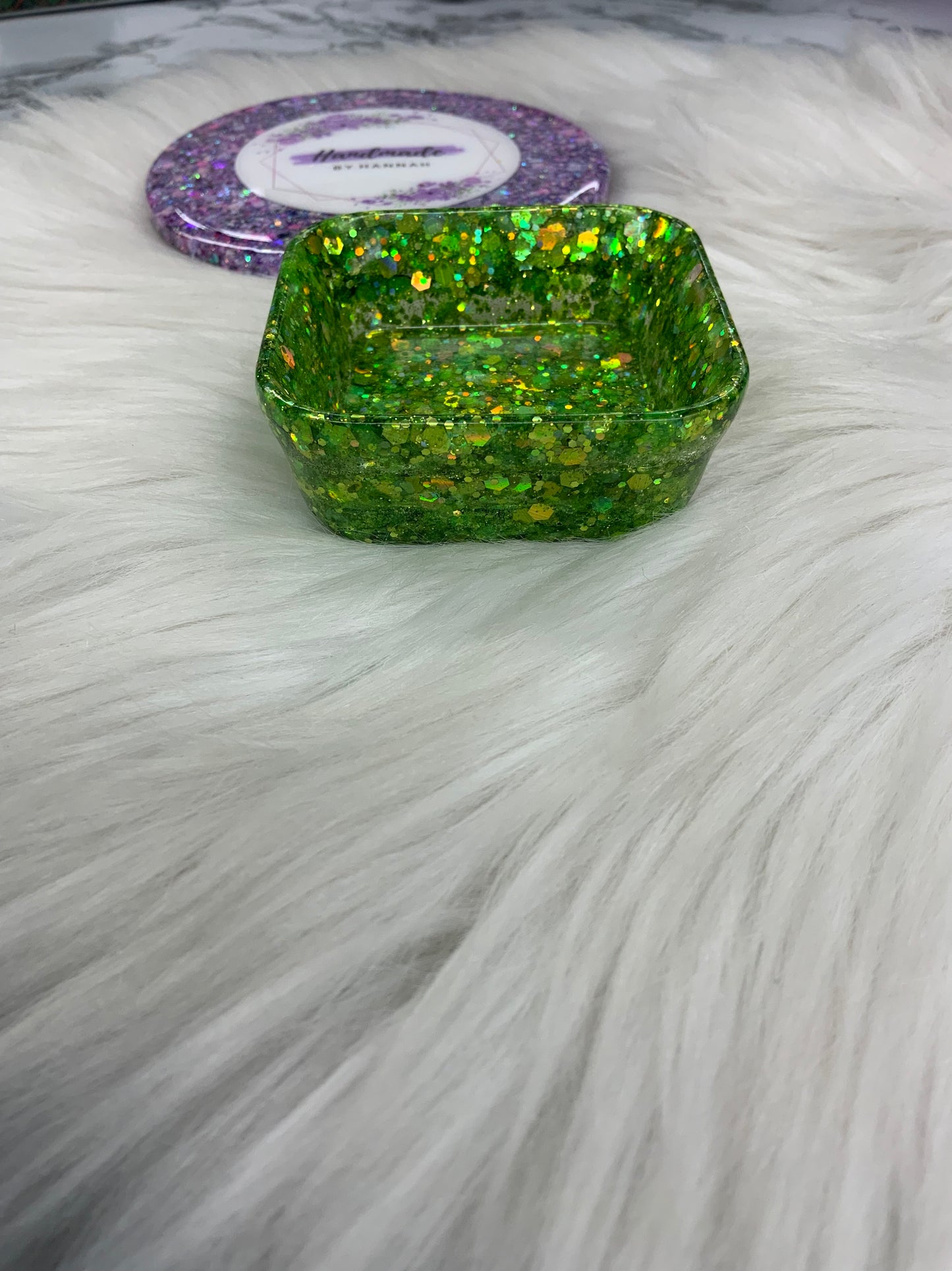 Green Square Trinket Dish
