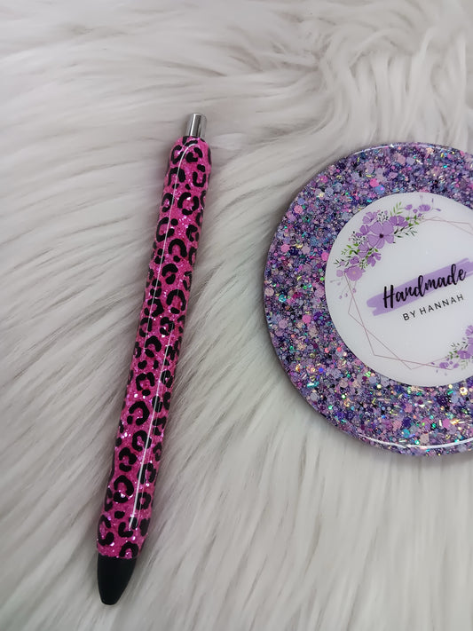 Pink Leopard Refillable Pen