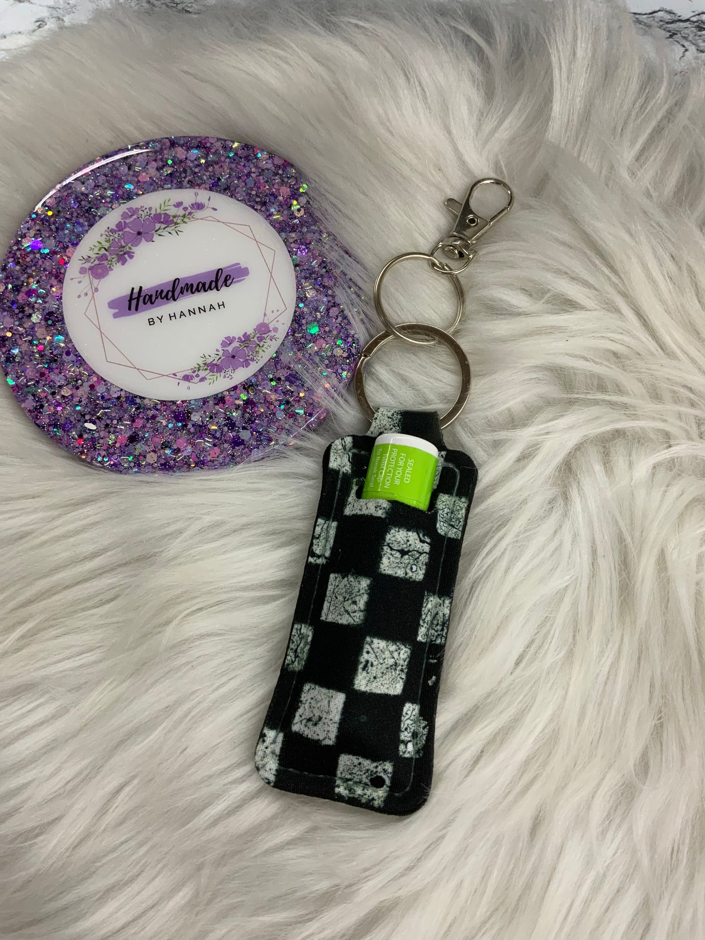 Checkered Chapstick Holder