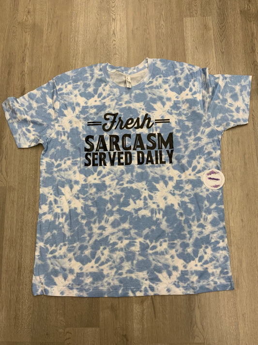 Adult XL-Fresh Sarcasm (Sky Blue Tie Dye-Unisex Fit)