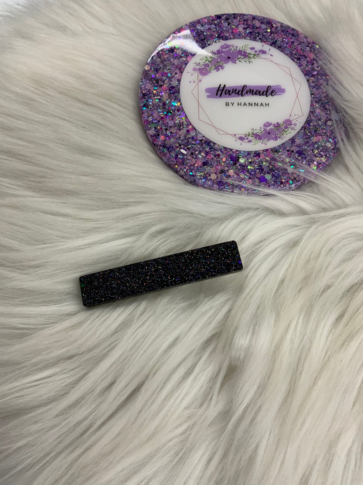 Black Holographic Hair Clip