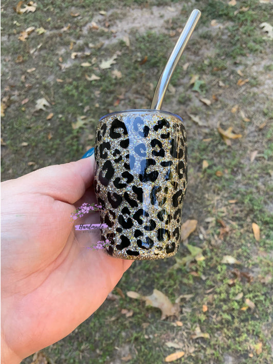 3 oz Leopard Print Shot Glass Tumbler