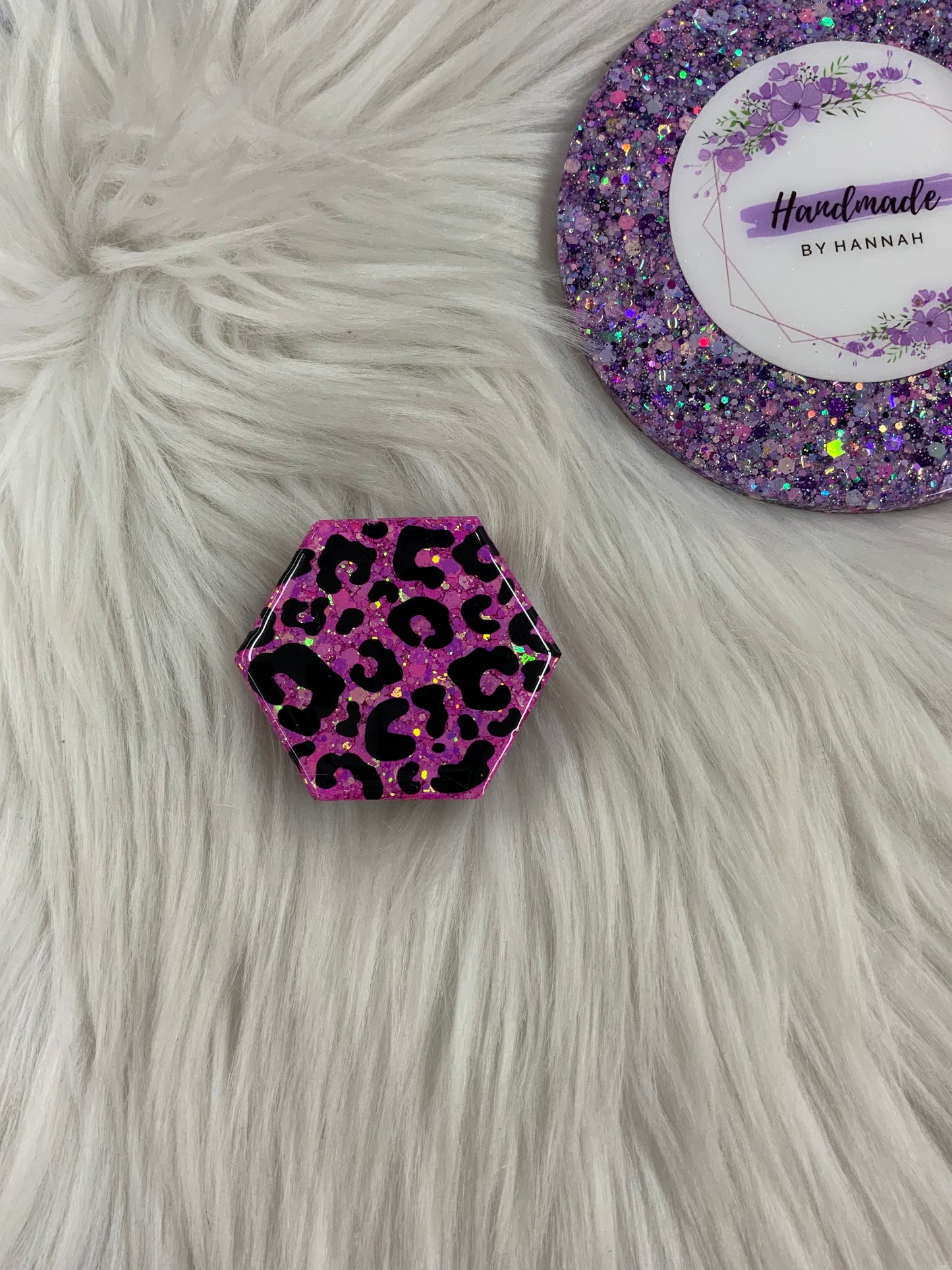 Pink Cheetah Print Phone Grip