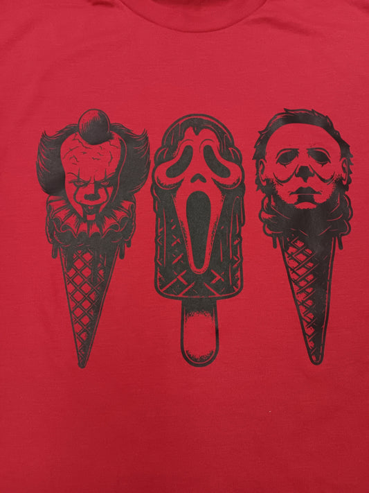 Adult XL- Horror Ice Cream (Red Unisex Fit)