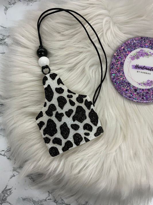 Cow Tag Car Freshie | Scent: Leather & Lace