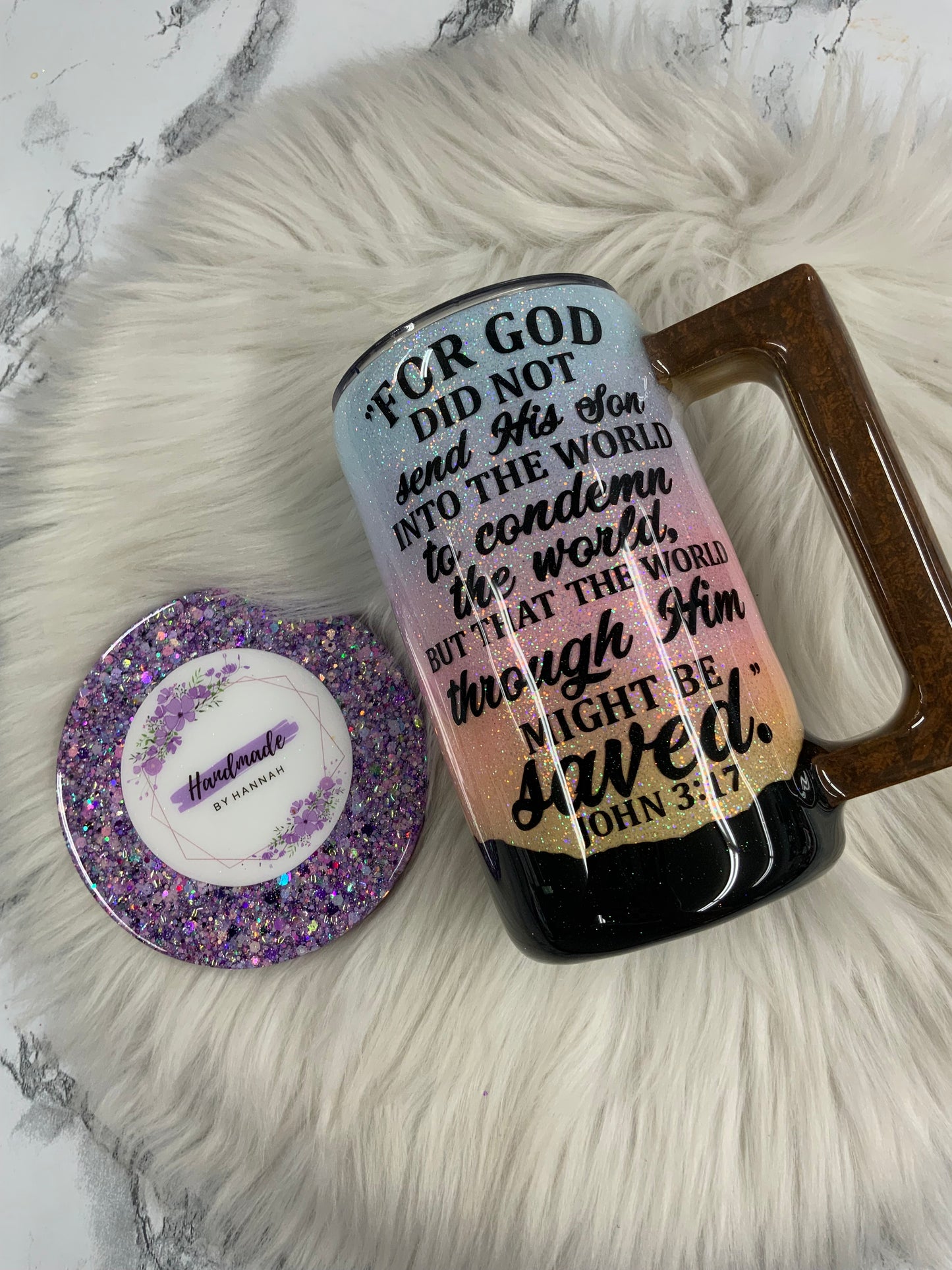 12oz Tumbler with Bible Handle