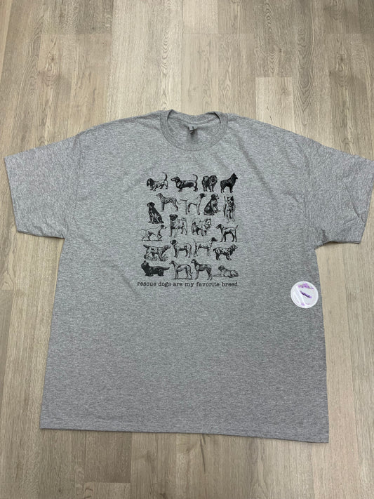 Adult 2XL- Rescue Dogs (Gray-Unisex Fit)