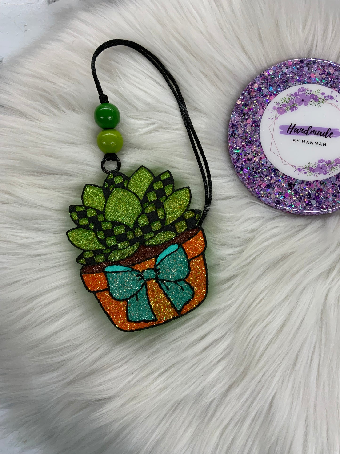 Succulent Car Freshie | Scent: Baccarat Red