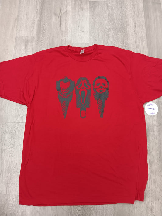 Adult XL- Horror Ice Cream (Red Unisex Fit)