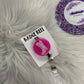 Pink/Boots Badge Reel