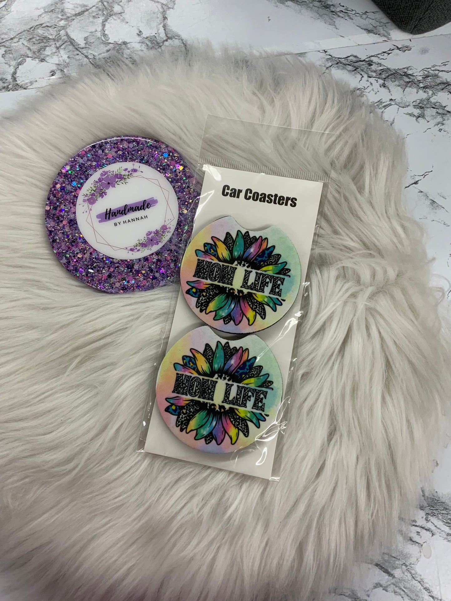 Mom Life Car Coasters