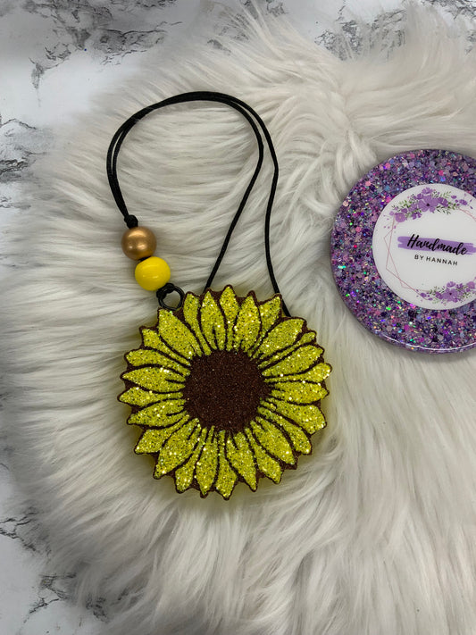 Sunflower Car Freshie | Scent: Pink Coconut Calypso