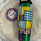30oz Patchwork Tumbler- Screw On Hydrosport Lid and Internal Straw