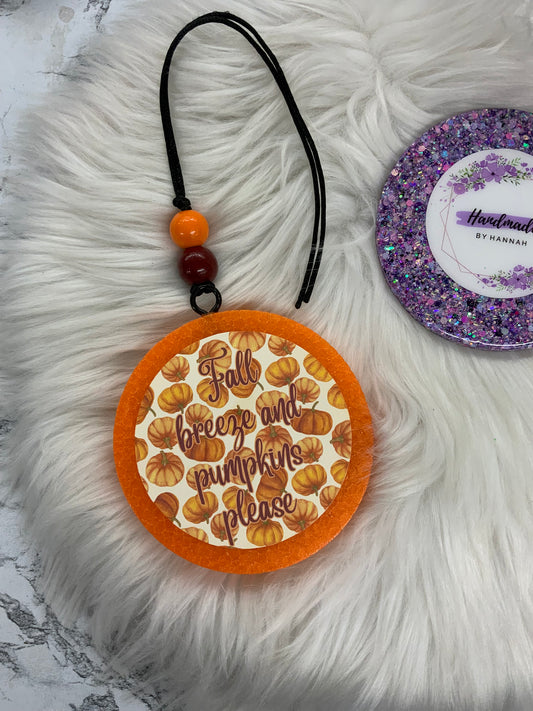 Fall Breeze & Pumpkins Please Car Freshie | Scent: Vanilla Pumpkin Marshmallow