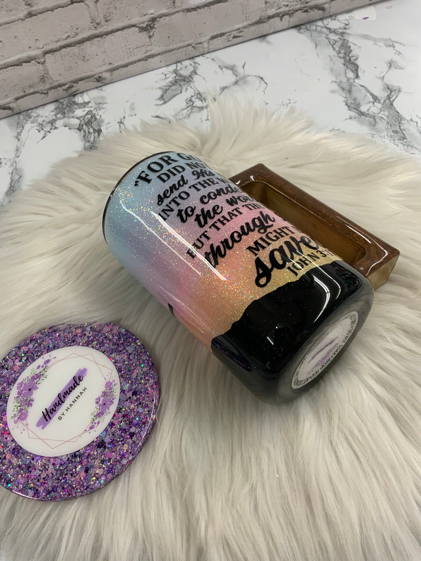 12oz Tumbler with Bible Handle