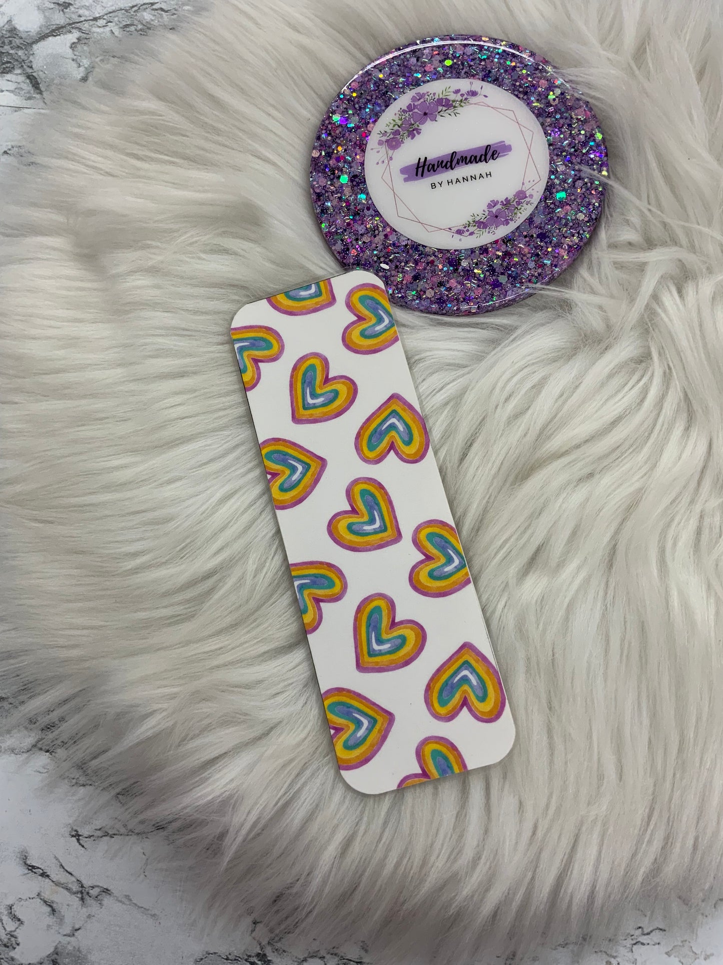 Hearts in Color- Laminated Bookmark