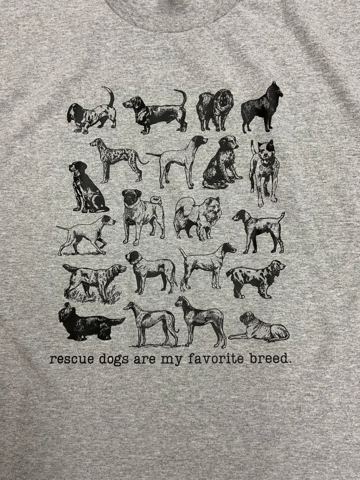 Adult 2XL- Rescue Dogs (Gray-Unisex Fit)