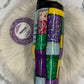 30oz Patchwork Tumbler- Screw On Hydrosport Lid and Internal Straw