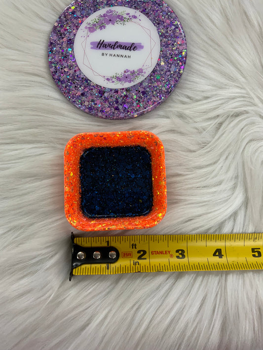 Orange & Navy Square Trinket Dish