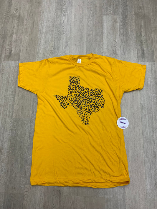 Adult Medium- Leopard Texas (Mustard Yellow- Unisex Fit)