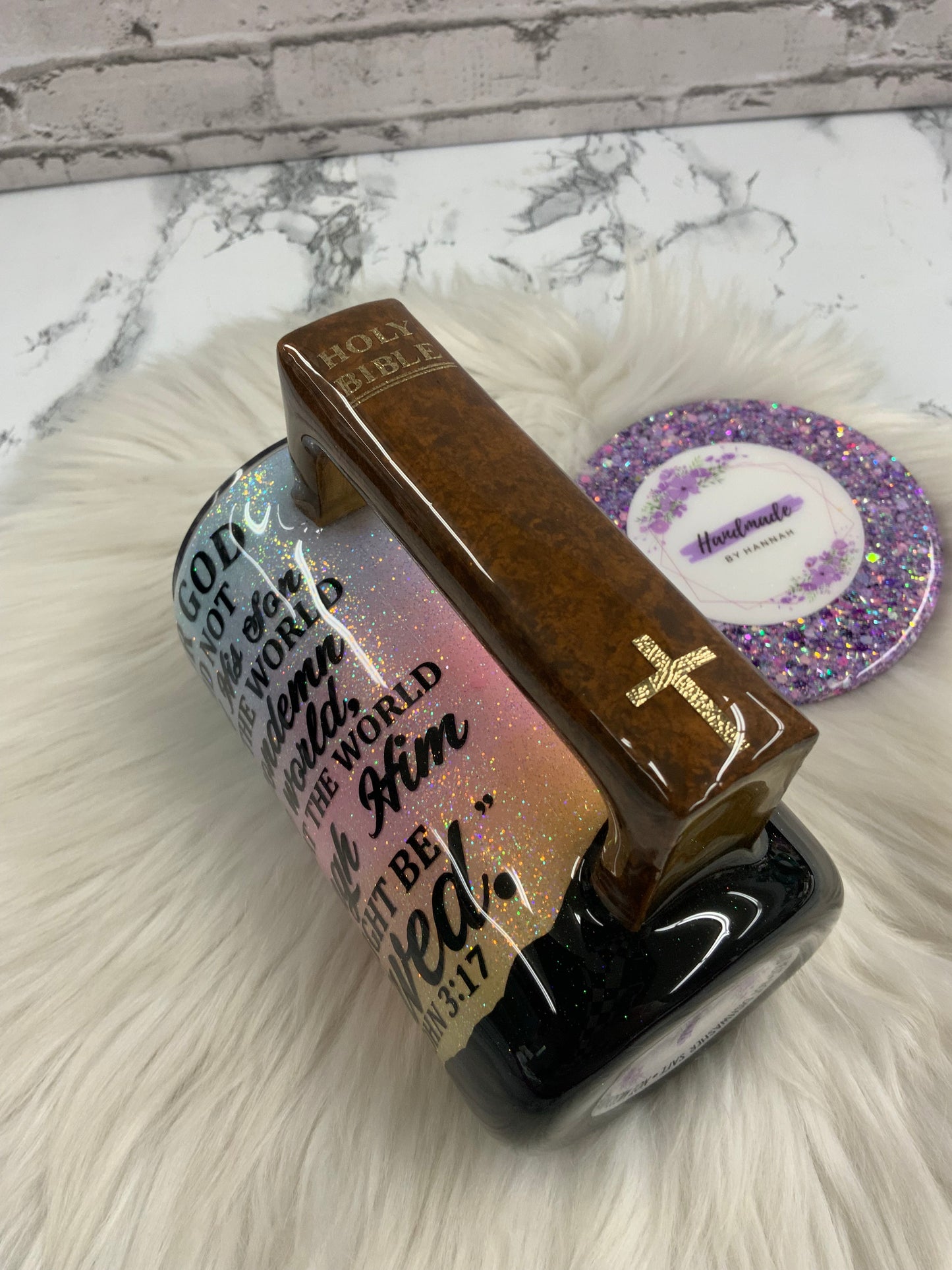 12oz Tumbler with Bible Handle