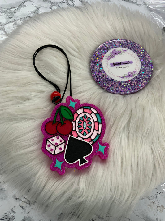 Cherries Dice Spade Car Freshie | Scent: Rhinestone Cowgirl
