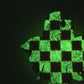 Checkered Ghost Car Freshie | Glow in the Dark | Scent: Cozy Flannel