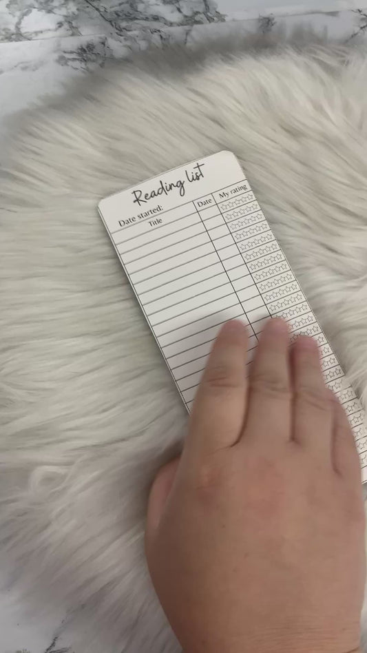 Reading List Bookmark (Double Sided)