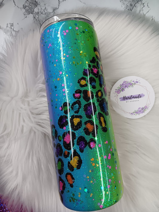 Rainbow Cheetah Print 20 oz Skinny