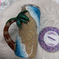 15oz Beach Tumbler With Palm Tree Handle
